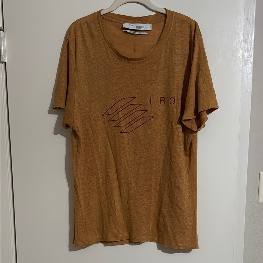 IRO Brown Short Sleeve Tee Casual Comfort